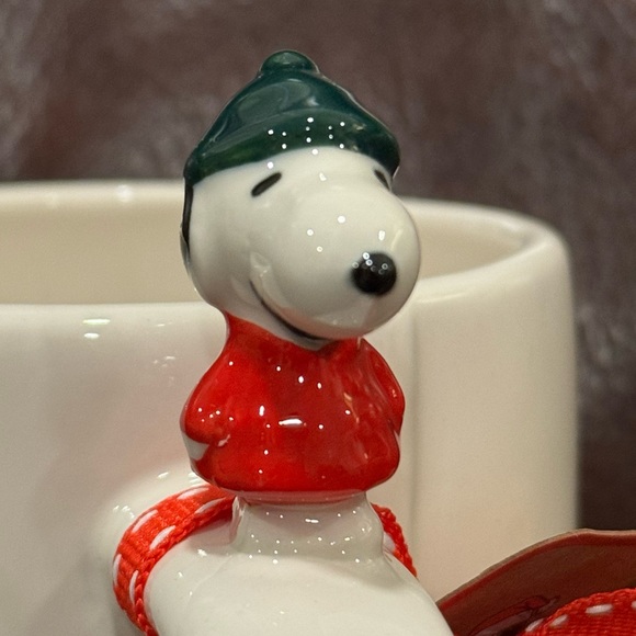 WARM WISHES Figural Snoopy Christmas Mug - Rae Dunn Peanuts Collection - Picture 7 of 11